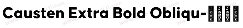 Causten Extra Bold Obliqu字体转换